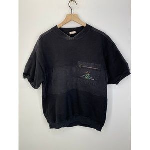 ACA Men's 100% Cotton Short Sleeve Tee Shirt Black